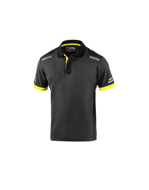 Polo a Maniche Corte Uomo Sparco TW Giallo Grigio