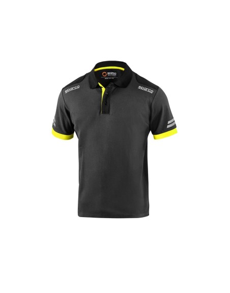 Polo a Maniche Corte Uomo Sparco TW Giallo Grigio