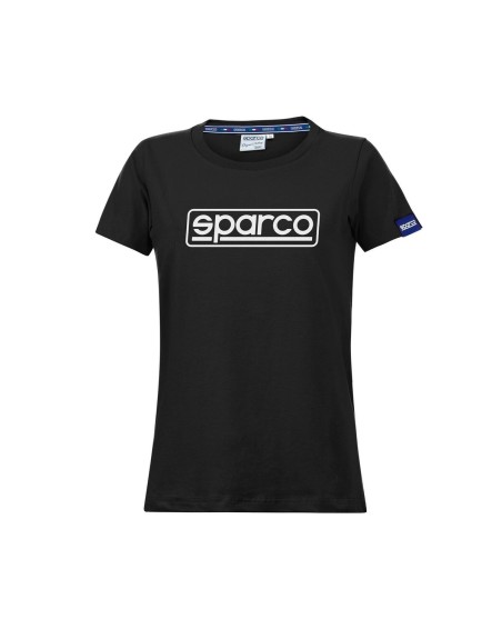 Damen Kurzarm-T-Shirt Sparco LADY FRAME Schwarz (S)