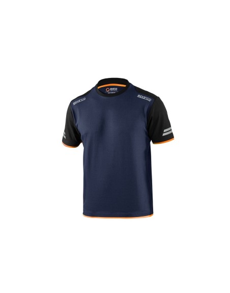 T-shirt à manches courtes homme Sparco TW Bleu Orange Bleu foncé