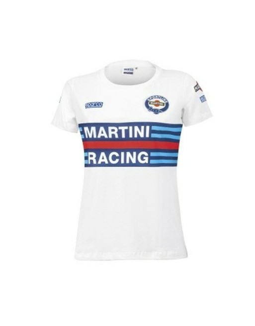 Maglia a Maniche Corte Donna Sparco Martini Racing Bianco