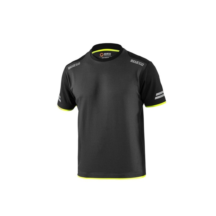 Kortærmet T-shirt til Mænd Sparco TW Gul Grå S