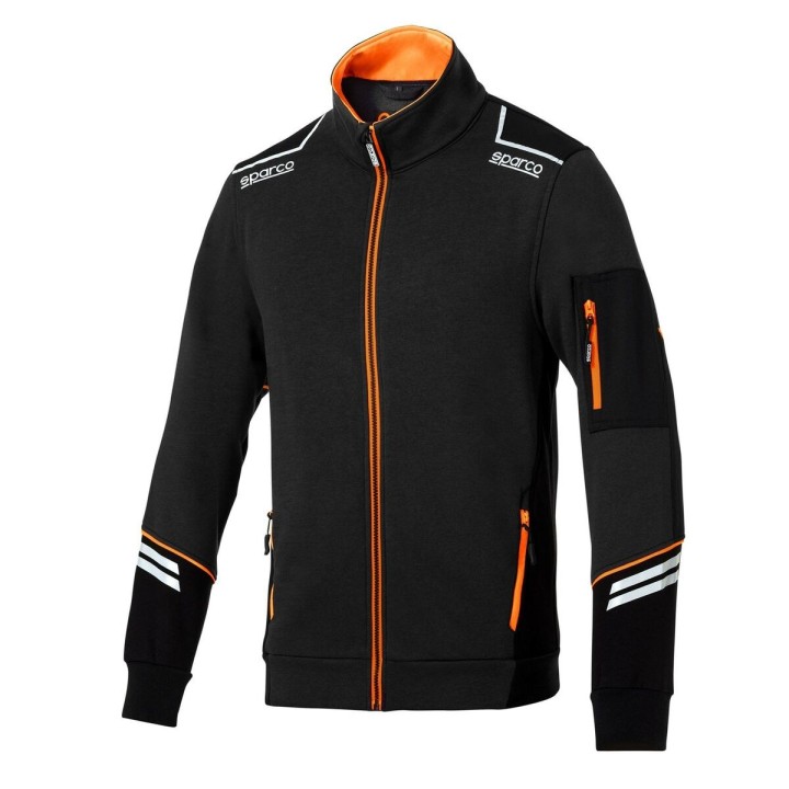 Sport Jakke til Mænd Sparco Sort Orange