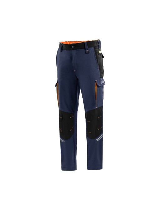 Lange Sporthose Sparco Tech TW Dunkelblau Orange