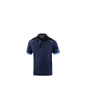 Herren Kurzarm-Poloshirt Sparco TW Blau Dunkelblau