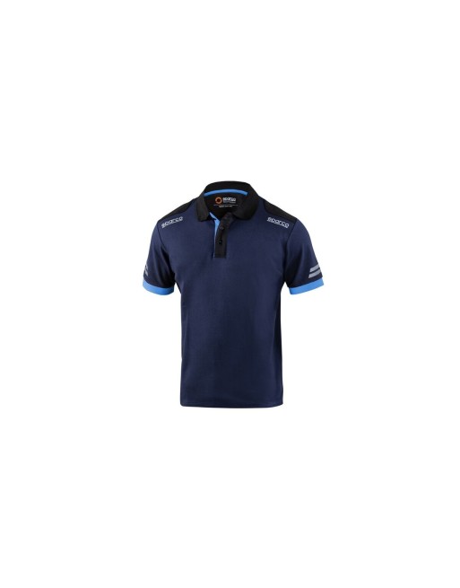 Polo de Manga Corta Hombre Sparco TW Azul Azul oscuro