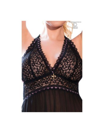 Dressing Gown Chilirose Black Pink S