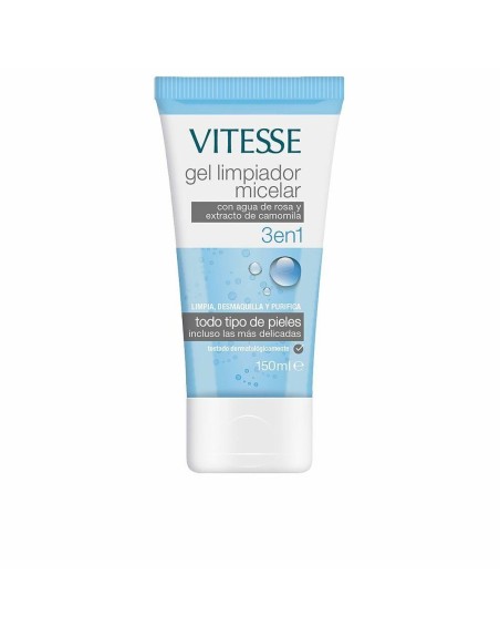 Ansigtsrens i gel-form Vitesse 3-i-1 Kamille Rosevand (150 ml)