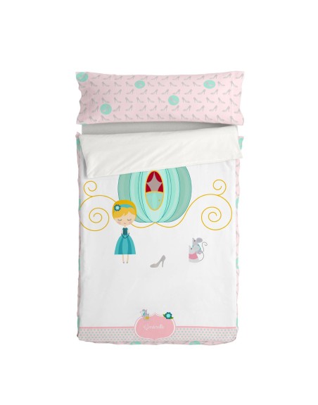 Couette rembourrée HappyFriday Multicouleur 105 x 200 cm Cendrillon 2 Pièces