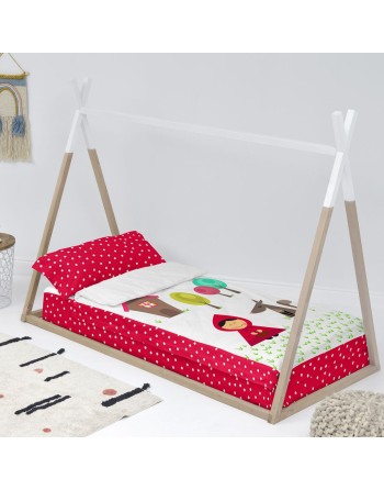 Quilt Cover without Filling HappyFriday Multicolour 90 x 200 cm Little Red Riding Hood 2 Pieces