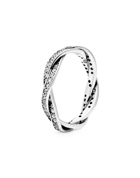 Ladies' Ring Pandora SPARKLING TWISTED LINES - RING - SIZE 58