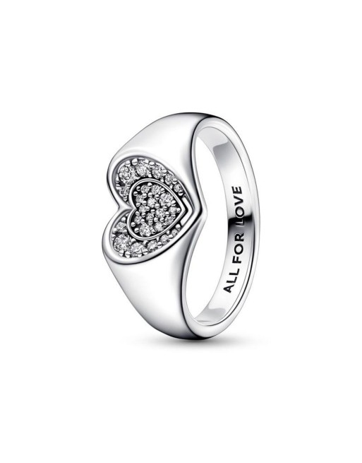 Ladies' Ring Pandora RADIANT HEART PAVE SIGNET - RING - SIZE 52