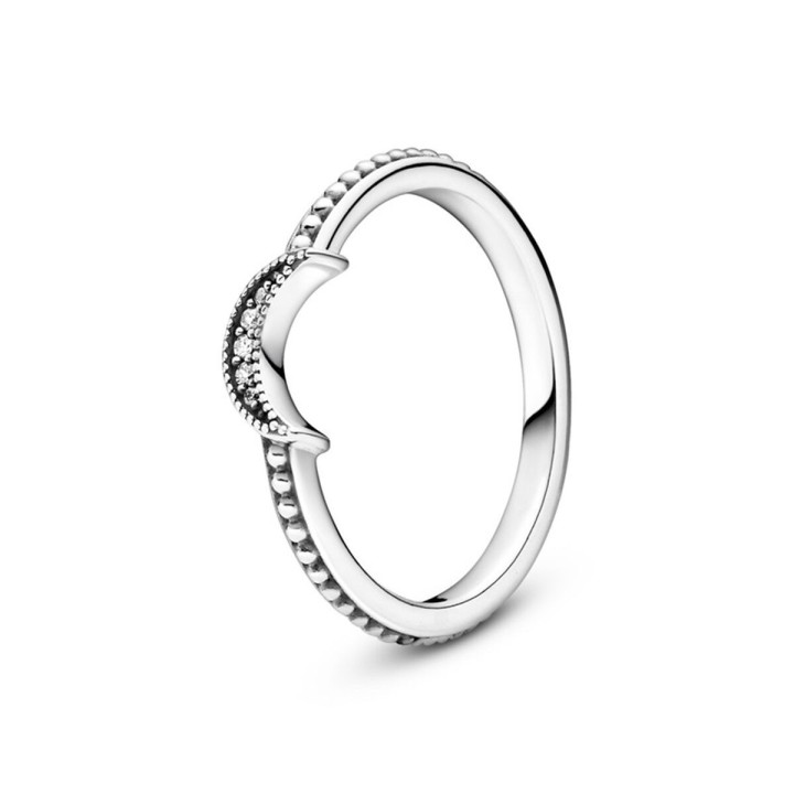 Ring til kvinder Pandora CRESCENT MOON BEADED - RING - SIZE 50