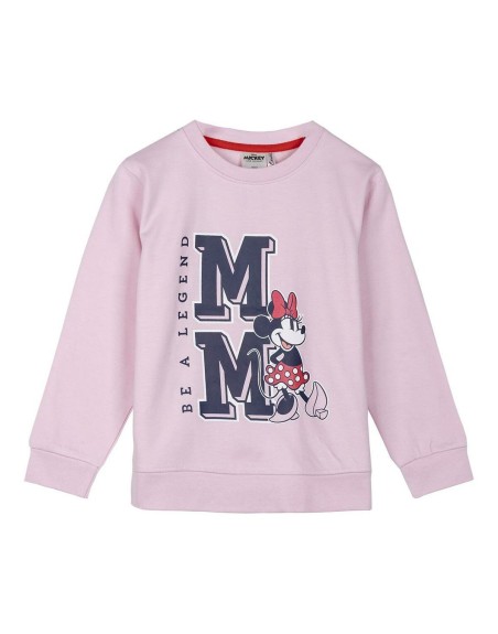Felpa senza Cappuccio Bambino Minnie Mouse Rosa