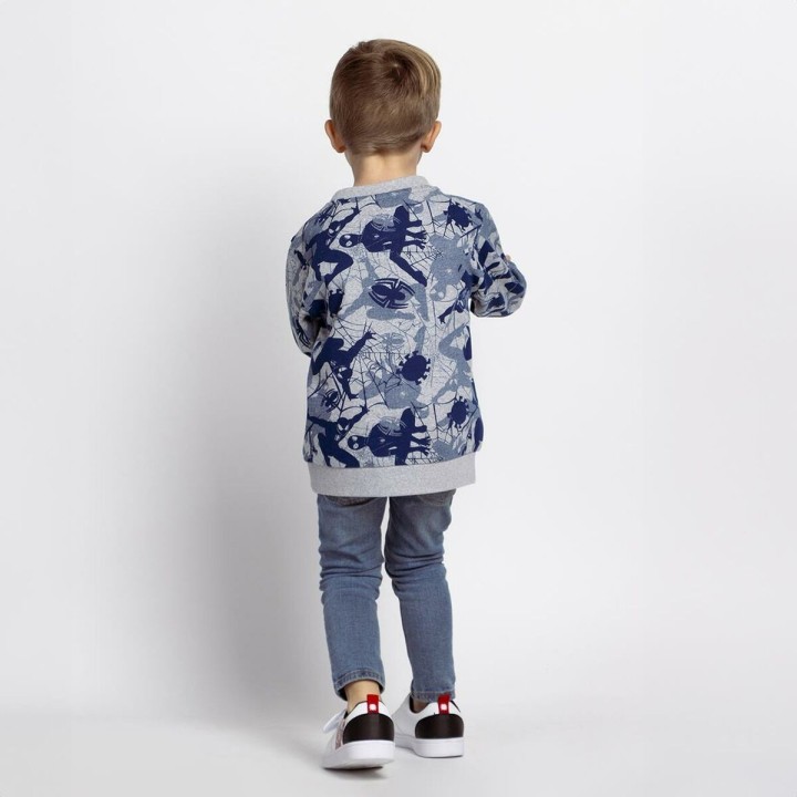 Sudadera sin Capucha Niño Spider-Man Gris