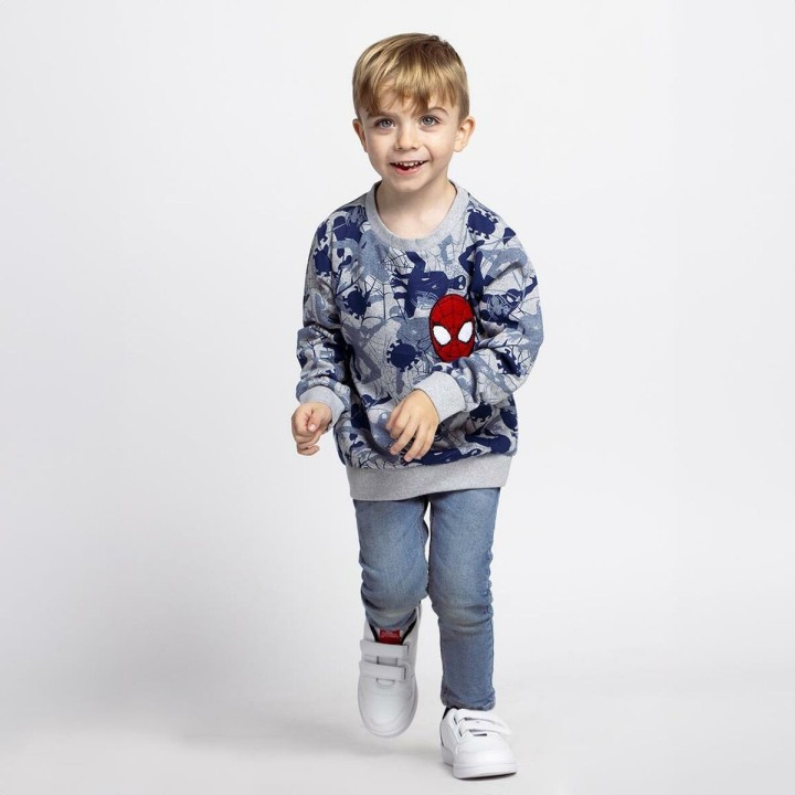 Sweaters uden Hætte til Børn Spider-Man Grå