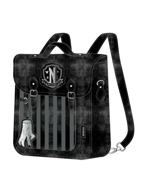 Lässiger Rucksack Wednesday Schwarz 22,5 x 22,5 x 7 cm