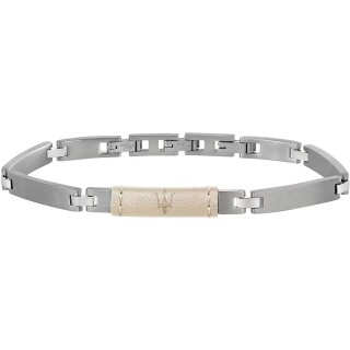 Armbånd til mænd Maserati ICONIC Læder Rustfrit stål