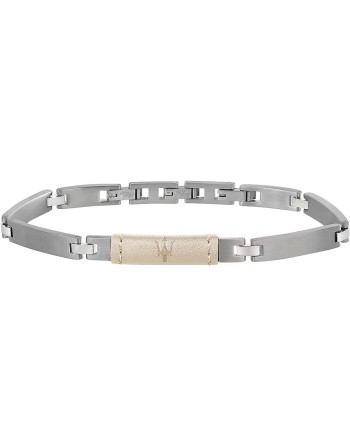 Bracciale Uomo Maserati ICONIC Pelle Acciaio inossidabile