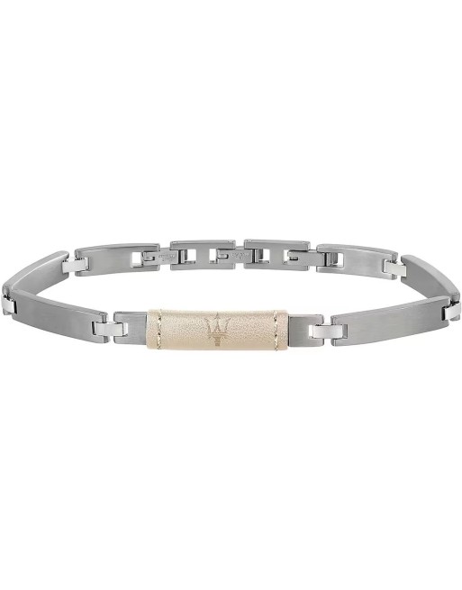 Armbånd til mænd Maserati ICONIC Læder Rustfrit stål