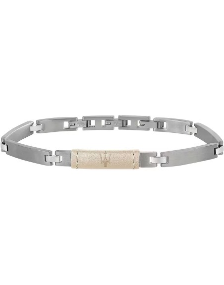 Armbånd til mænd Maserati ICONIC Læder Rustfrit stål