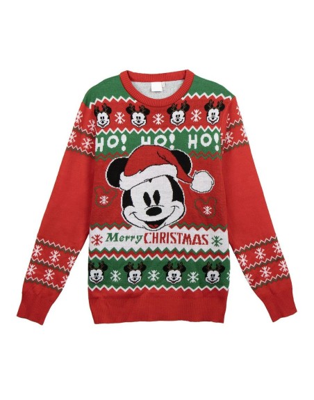 Herren Pullover Mickey Mouse Rot