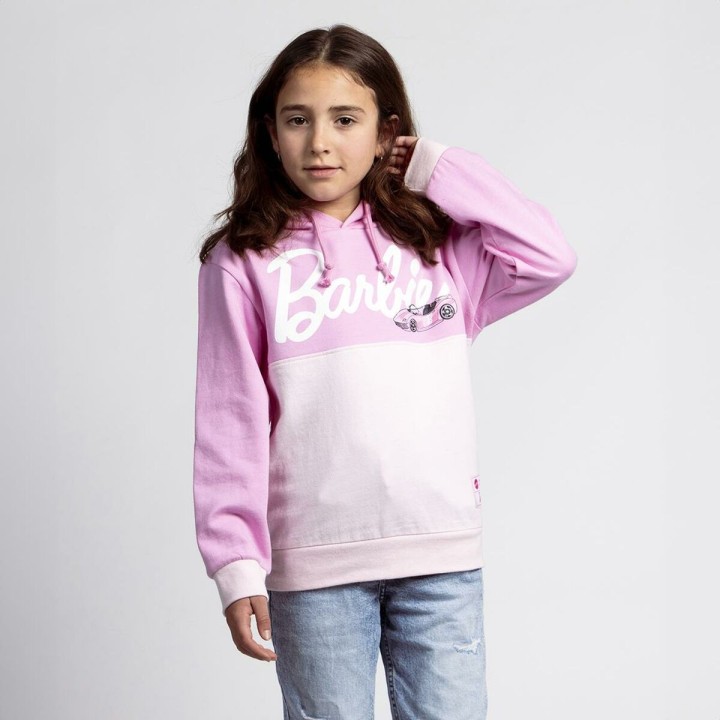 Hættetrøje til Børn Barbie Pink