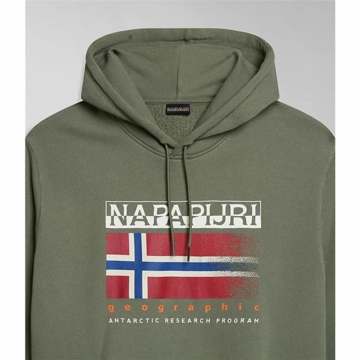 Felpa con Cappuccio Bambino Napapijri B-Kreis H Verde scuro