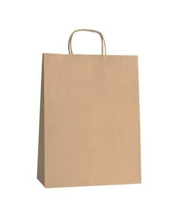 Sacs Fama 21 x 11 x 29 cm Papier Marron Clair Avec des poignées 25 Unités