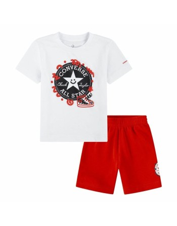 Ensemble de Sport pour Enfants Converse Squiggle S/Se+Ft Blanc