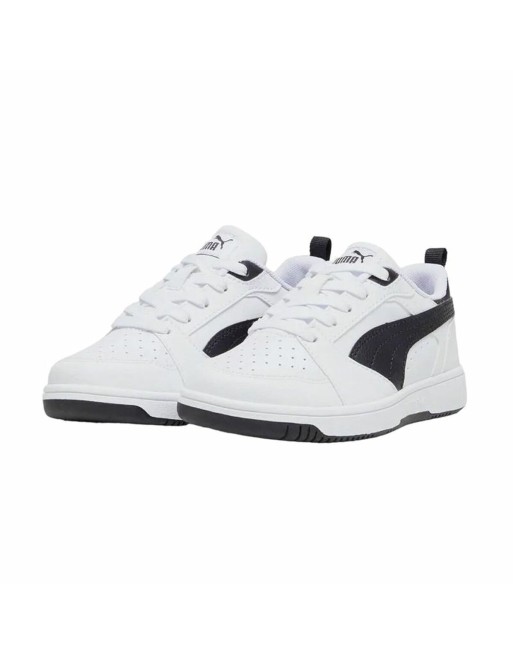 Zapatillas Casual Niño Puma Rebound V6 Lo A Blanco Negro