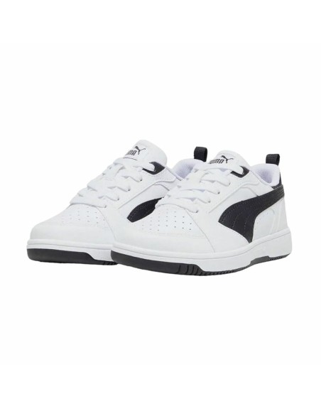 Zapatillas Casual Niño Puma Rebound V6 Lo A Blanco Negro