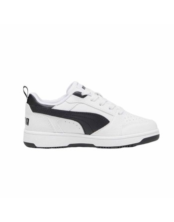Zapatillas Casual Niño Puma Rebound V6 Lo A Blanco Negro