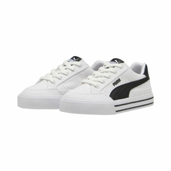 Kondisko til Børn Puma Court Classic Vulc F Hvid