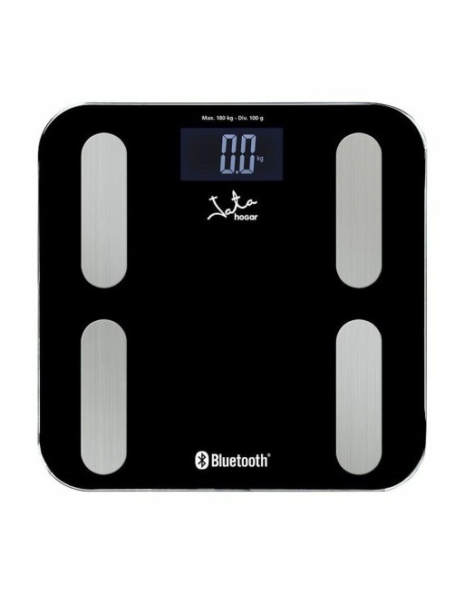 Digital badevægt JATA 593           * Sort Glas 180 kg