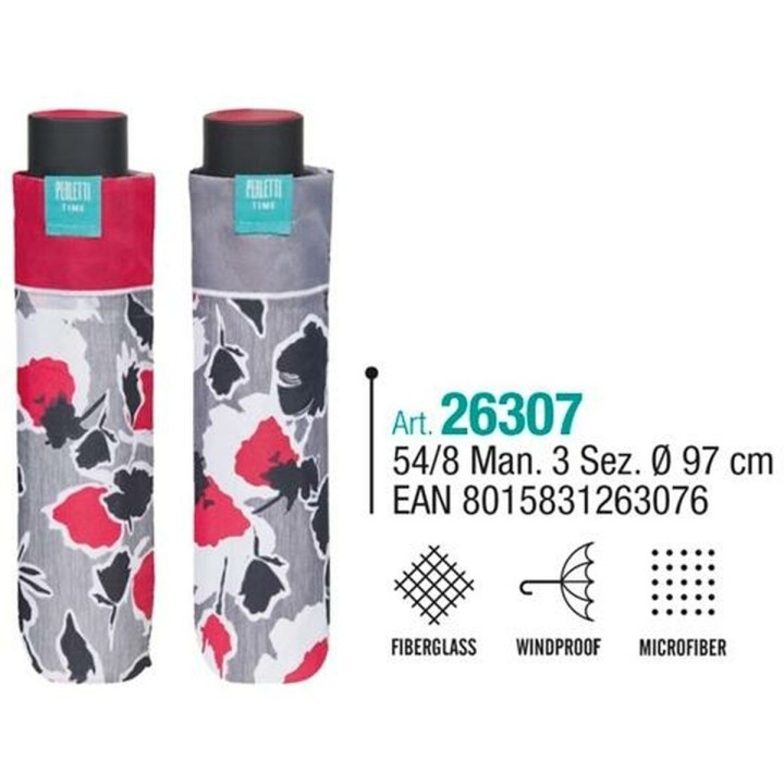 Foldbar Paraply Perletti 97 cm Cvetlice