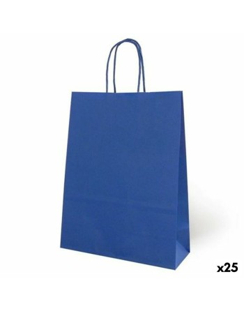 Papiertaschen Fama Dunkelblau Mit Griffen 125 g/m² 15 x 8 x 21 cm (25 Stück)