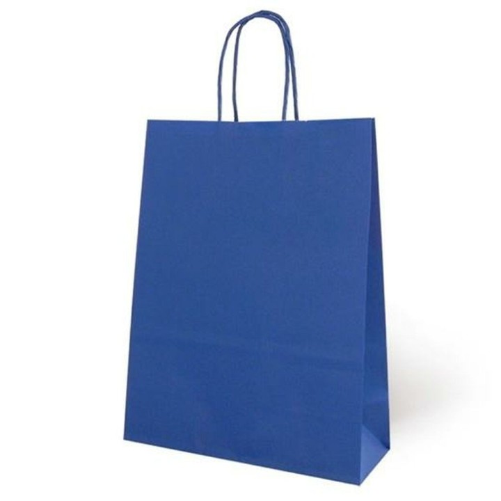 Busta di Carta Fama Blu scuro Con manici 125 g/m² 15 x 8 x 21 cm (25 Unità)