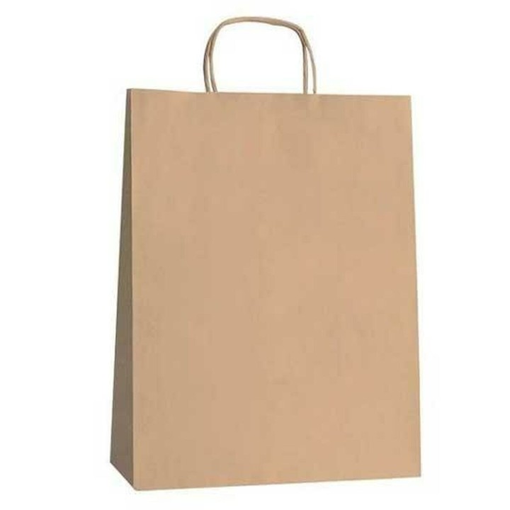 Papiertaschen Fama Braun Mit Griffen 125 g/m² 26 x 10 x 35 cm (25 Stück)