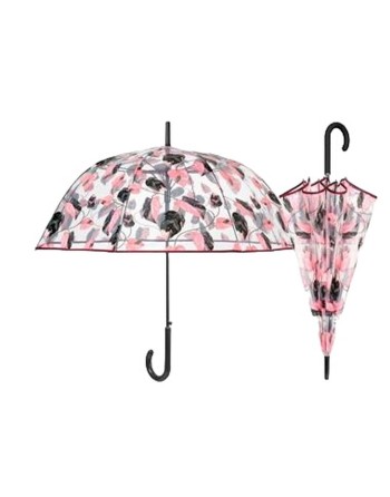 Paraply Perletti Pink Gennemsigtig Mikrofiber Ø 89 cm Ark