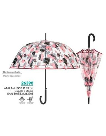 Umbrella Perletti Pink Transparent Microfibre Ø 89 cm Sheets