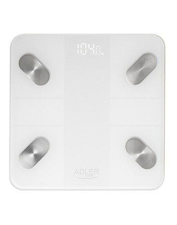 Digitale Personenwaage Adler AD 8186w Weiß Gehärtetes Glas 180 kg