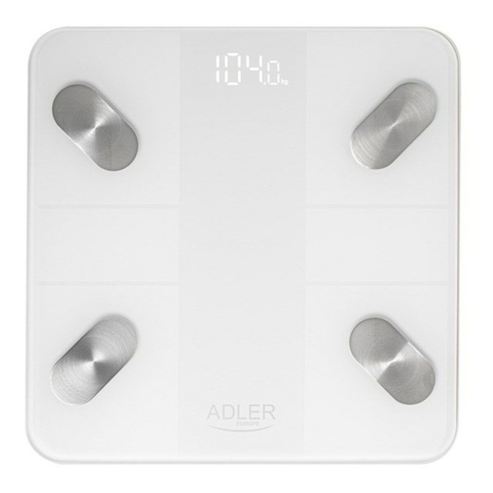 Digital Bathroom Scales Adler AD 8186w White Tempered glass 180 kg