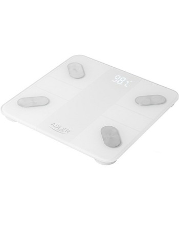 Báscula Digital de Baño Adler AD 8186w Blanco Vidrio templado 180 kg