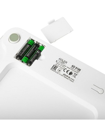 Báscula Digital de Baño Adler AD 8186w Blanco Vidrio templado 180 kg