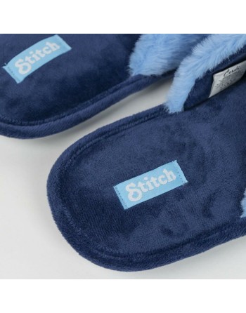 House Slippers Stitch Blue