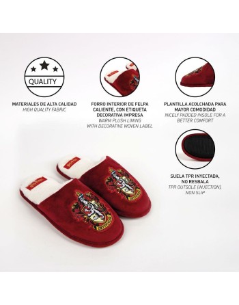 House Slippers Harry Potter Red