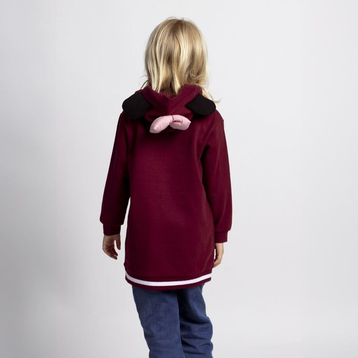 Sweatshirt med hætte til piger Minnie Mouse Rød