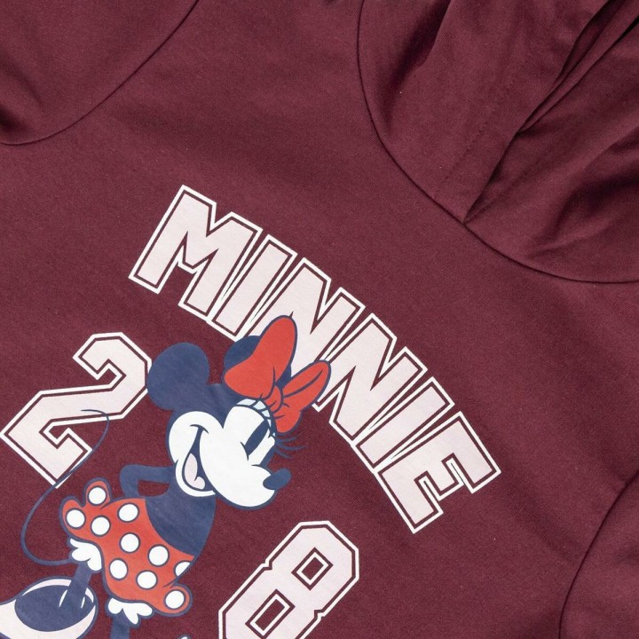 Sweatshirt med hætte til piger Minnie Mouse Rød