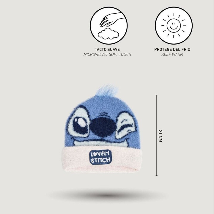 Børnehat Stitch Blå